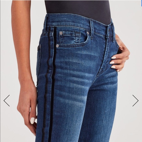 7forallmankind Ankle Skinny w Doubl Velvet Stripes - Picture 3 of 3